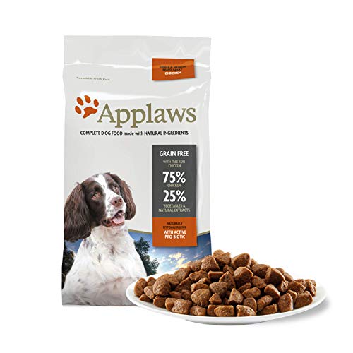 Applaws Natural Complete Dry Hundefutter für Erwachsene Kleine/Mittlere Rassen Huhn Geschmack 1 x 2kg Beutel