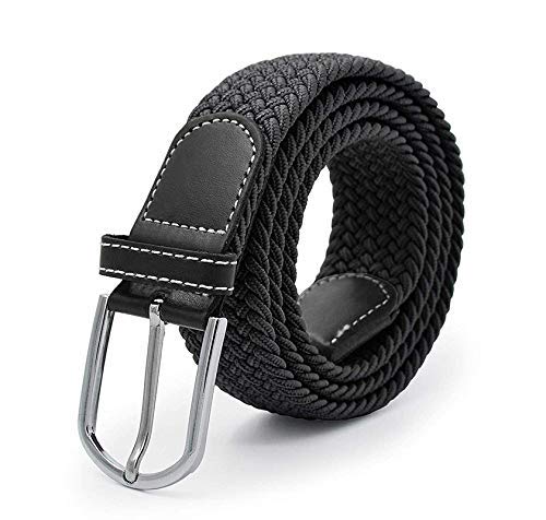 Stretchable Braided Cotton Belt for Women, Men,Ladies Belt,Black color Free Size Fit on Upto 34inch Waist (Stretchable Belt-RN218)-image-11