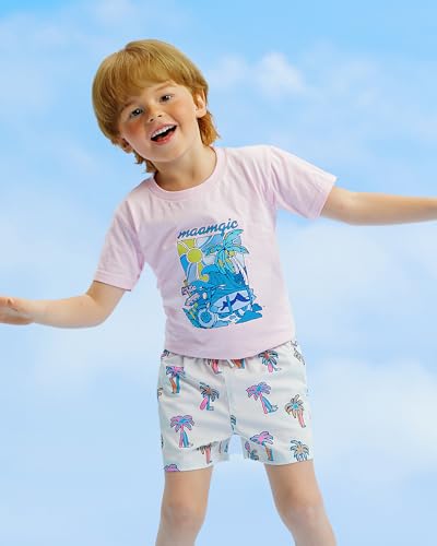 maamgic Boys Swim Trunks with Compression Liner Stretch Boy Swim Shorts Toddler Bathing Suit Swimsuit2