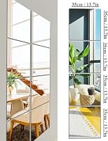 EONAZE Spiegel Kleben Spiegelfliesen Selbstklebende, Klebespiegel für Schrank, Glas 35x35 HD Dekorative Wandspiegel Wand Spiegel zum Aufkleben DIY Ganzkörperspiegel Türspiegel (4 Stück, 35x35cm) – Ansicht 5