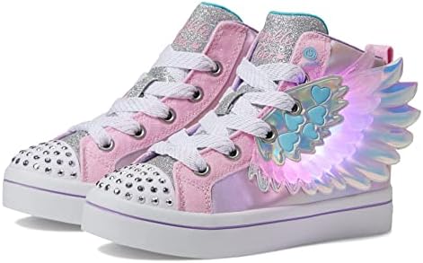 Skechers Kids Girls Twinkle Toes TWI-Lites 2.0-Wingsical WIS Sneaker, Pink/Multi, 10.5 Little Kid | Image 3