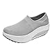WWricotta Zapatillas CuñA Mujer - Zapatillas Baratas Bambas Jogging Alpargatas De Mujr Zapatillas Retro Height-Increasing Sneaker Calzado Deportivo De Exterior