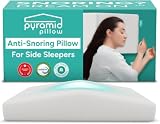 Pyramid Pillow - The Original Anti Snoring Pillow for Side Sleepers - Snoring Solution and Remedy - Inclined Memory Foam Pillow for Airway Support, Anti Snore Pillow with Removable Washable Cover