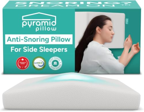 Pyramid Pillow - The Original Anti Snoring Pillow for Side Sleepers - Snoring Solution and Remedy -...