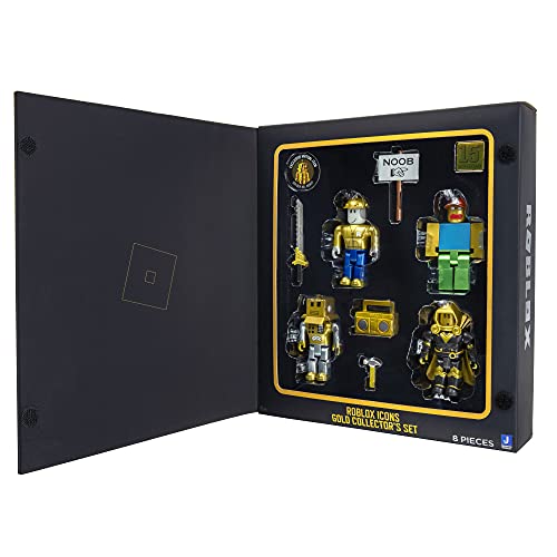 Roblox Action Collection - 15Th Anniversary Roblox Icons Gold Collector's Set [Includes Exclusive Virtual Item] #TOP1