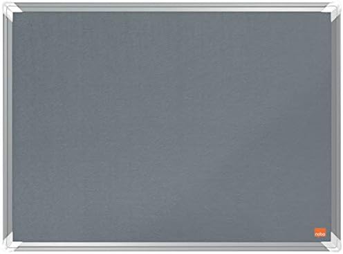 Nobo Premium Plus Grey Felt Notice Board 1200x900mm With Aluminum Trim