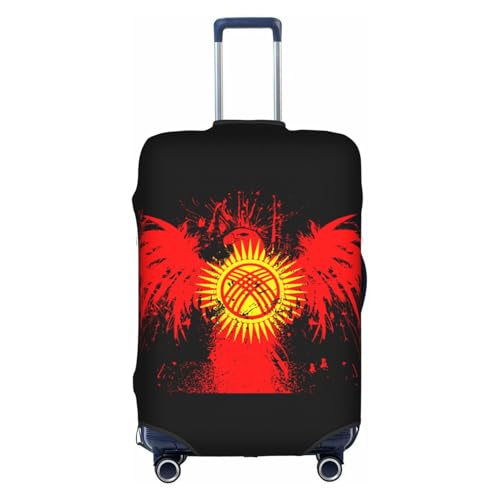 Travel Luggage Cover Kyrgyzstan Kyrgyz Flag Fashion Washable Baggage Suitcase Protector Fit For Luggage X-Large