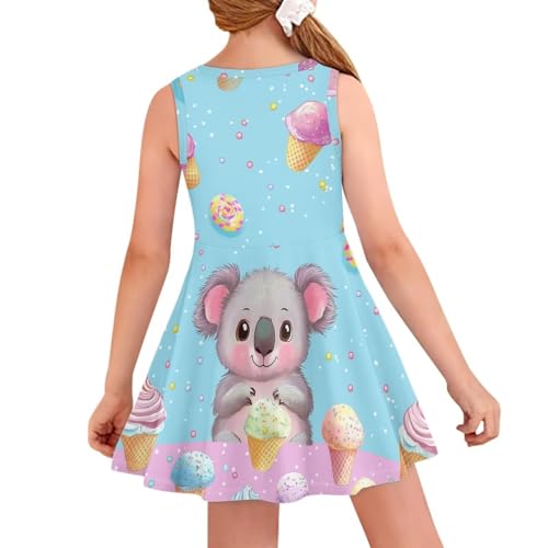 Uourmeti Sleeveless Summer Dresses for Girls Sundresses Size 3-163