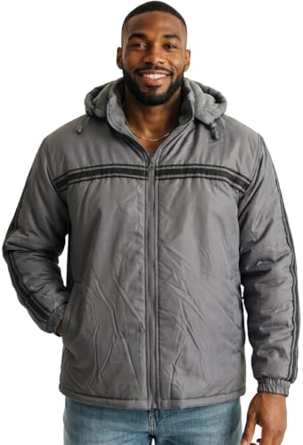 Image of ToBeInStyle Men's Zip Up Long Sleeve High Collar Polar Fleece Jacket