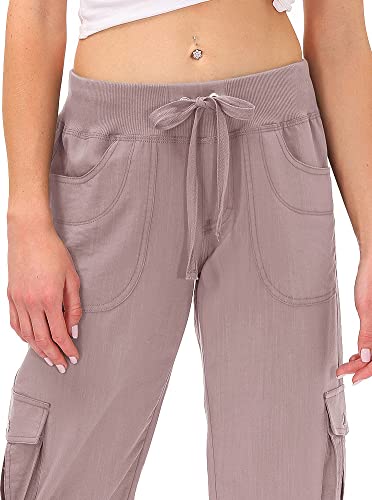 Image of MoFiz Womens Capris with Pockets Loose Fit Casual Capri Pants Dressy Lightweight Ladies Baggy Cargo Pants for Hiking
