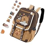 LUOFENG Capybara - Mochila para niños y niñas, mochila de viaje informal para laptop, ligera, impermeable, para senderismo, bolsa de viaje, regalo