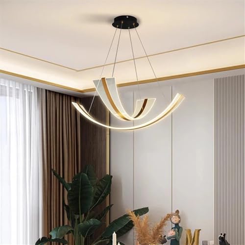 Lustre suspension LED moderne salon plafonnier design 2 anneaux blanc froid