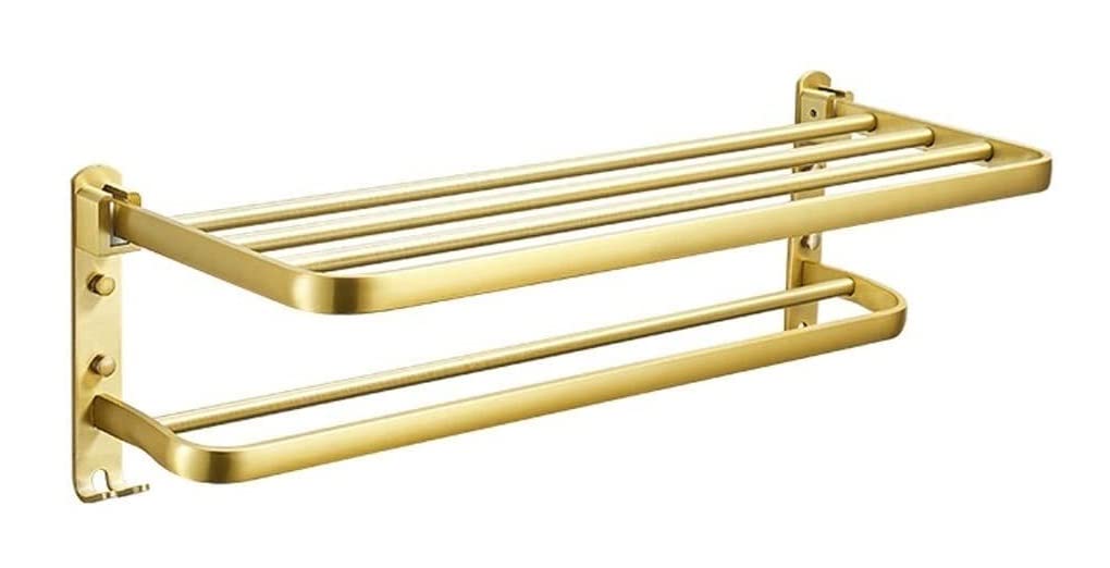 Porte-serviettes en aluminium spatial à 2 niveaux pour une finition hôtel