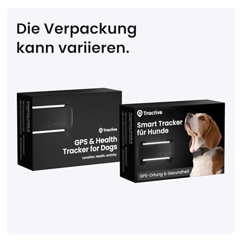 Tractive GPS Tracker Hund | 2025 Edition | Live-Ortung | Weglaufalarm | Aktivitätstracking | Gesundheitswarnungen | Bellverhalten | Empfohlen von Martin Rütter (Schwarz)