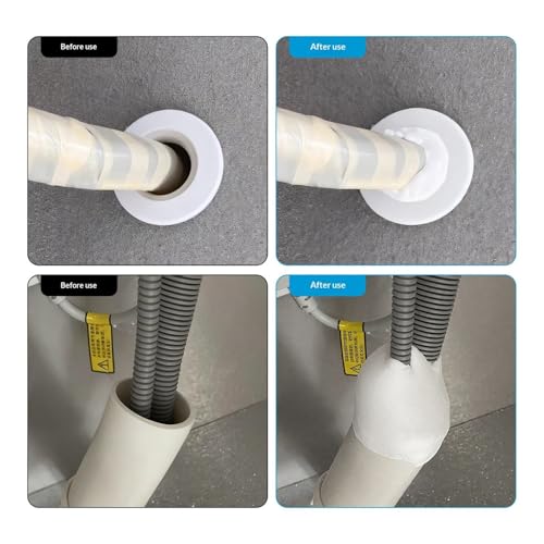 8 pcs White Waterproof Sealant Clay Mastic Air Conditioning Hole Repair Sealing Clay Quick Mending Mud for wall Hole and Drain Connection Duck Seal wall Putty Hole Repair (White 8 Pack) by Generic - Image 3