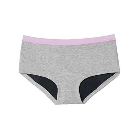 Thinx BTWN Teen Period Underwear - Shorty Panties (Grey, 13/14 - Super Absorbency) Cover