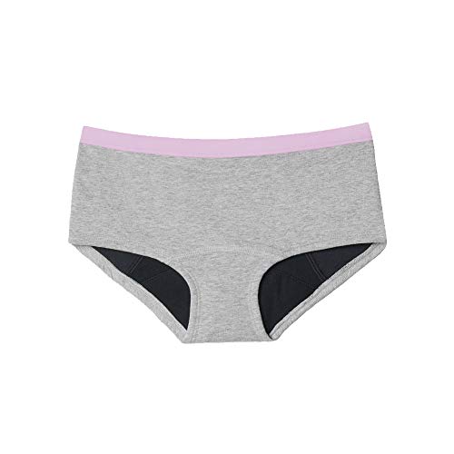 Thinx BTWN Teen Period Underwear - Shorty Panties (Grey, 11/12 - Super Absorbency)