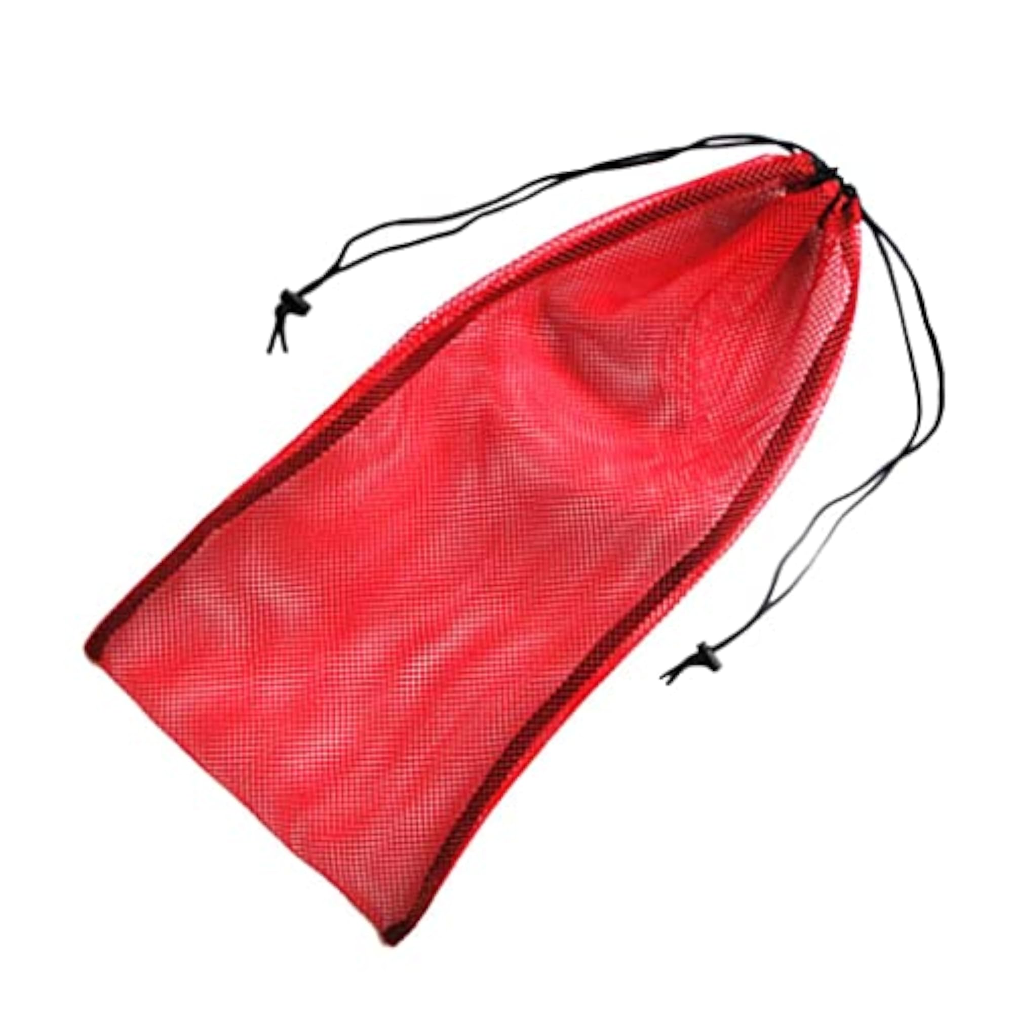 Mesh Drawstring Bag for Snorkeling Equipment, Red