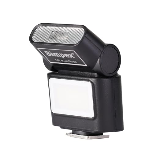 Image of Simpex Mini Camera Flash F09, Mini Speedlite with Guide Number 8, 6500K Colour temprature, in Built li-on Battery with Type-C Charging and Universal Compatibility.