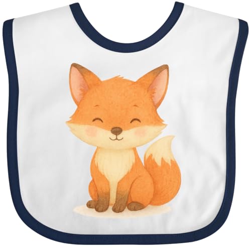 inktastic Cute Fox Illustration Baby Bib - Main Image