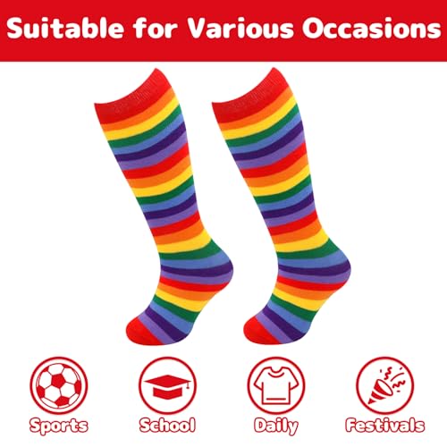 Image of Olreco 1 Pack Toddler Kids Youth Soccer Socks Girls Boys Baseball Socks Youth Knee High Softball Football Accessories Cotton