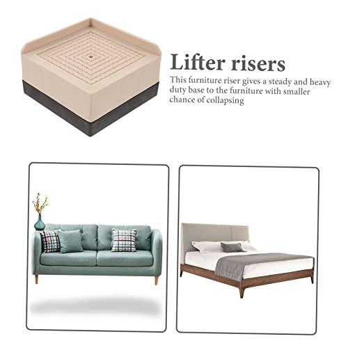 Elevadores de muebles estables para facilitar la limpieza inferior de sofas y camas 6