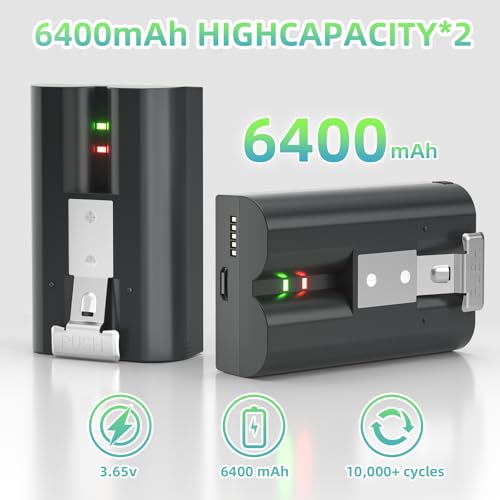 E EGOWAY 2-Pack Ring Batteries Replacement with Charger Station, 6400mAh - image 4