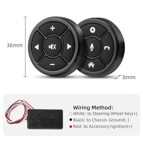 Image of Universal Stereo Steering Buttons /Steering Mounted Audio Controls for All Cars with Android 9 inch,10 inch, Diamond aftermarket Stereo