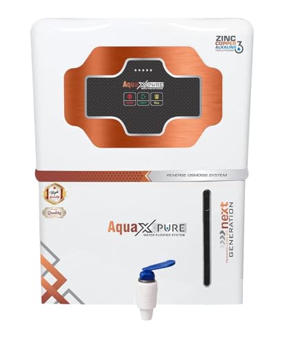Image of Aqua X Pure White Water Purifier With Advanced Alkaline Technology | RO+ UV+ UF+ LED | 20 LPH |12 L Tank | TDS Taste Controller | 12 Stage purification |1 Year warranty.