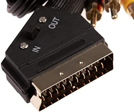 CDL Micro SCART to Triple Phono/RCA Switchable Cable 1.5m