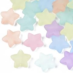 Frosted Star Acrylic Beads_100 pcs