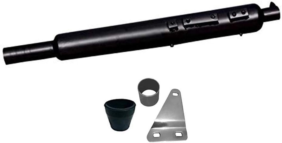 Dhe Best SIL55 Bike Silencer Exhaust Customized Long Bottle Punjab Dholki Full Black for RE Standard Bullet 350 Twin Spark.