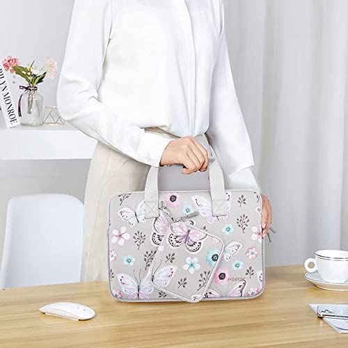 Image of Hseok Laptop Sleeve 13.3-14 inch Case with Small Pouch, Neoprene Computer Bag Compatible with MacBook Neo /Pro 14 M5 /M4 /M3 /M2 /M1, Mac Air /Pro 13.3, XPS 14 and Most 13-14 inch Notebooks,B02F01