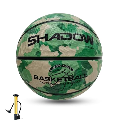 GX TOUR+ Shadow Camouflage Basketball, Official Size 7 - Enhanced Grip Control for Better Handling...