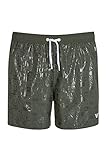 Emporio Armani Swimwear Herren Boxer Scrabble Logo Badehose, Thyme Green, 50