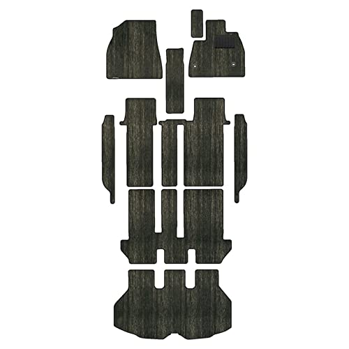 Hotfield トヨタ 互換品 新型対応 ノア ヴォクシー 90系 2025年9月〜対応 フロアマット+ステップマット+トランクマット ラゲッジマット 形状11 8人乗/ガソリン/コンソールボックス:なし(ガソリン車)/トランク形状:標準タイプ 木目 ウ