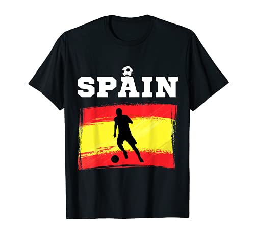 Spain Football Soccer Spanish Flag Design For Men Women Kids Camiseta