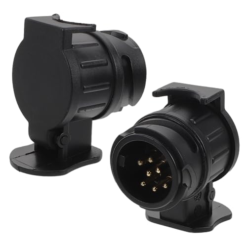 Alipis 2pezzi Adattatore per Rimorchio Convertitore da Spina Elettrica Pin Pin Connettore Luci per Camper Roulotte e Camion Costruzione Robusta in Plastica e Metallo Installazione Semplic
