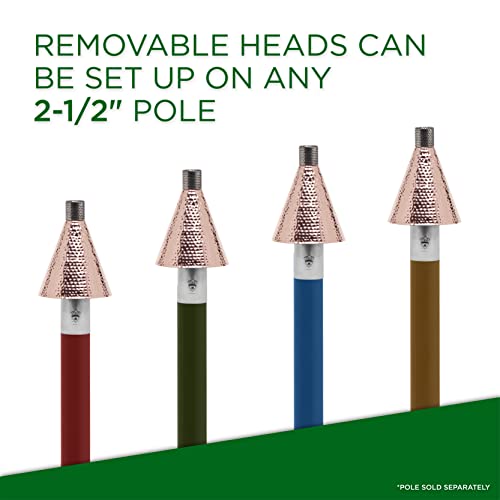 Big Kahuna Outdoor Gas Torches - Glamorous Propane or Natural Gas Tiki Style Torch Head Will Help Set The Mood at Your Next Party - Outdoor Lights are Great for Landscape Lighting (Hammered Copper) - Thumbnail 4