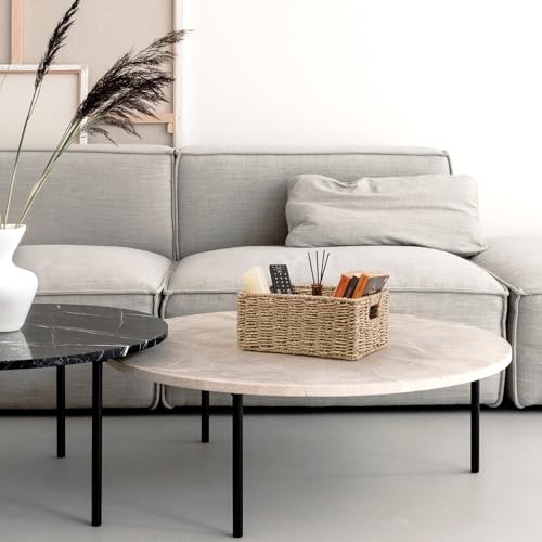 Woodluv Storage Baskets for Shelves, Woven Seagrass Hamper Gift Basket Bathroom, Bedroom, Storage Organiser Toys Shelf Basket, Small - Cosy Home Interiors Woodluv Storage Baskets for Shelves, Woven Seagrass Hamper Gift Basket Bathroom, Bedroom, Storage Organiser Toys Shelf Basket, Small - Image 3