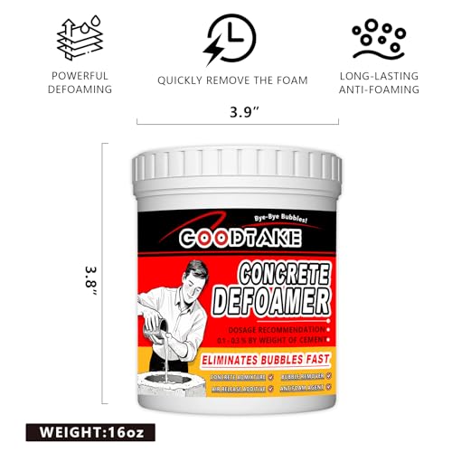 Concrete Defoamer - 1 Pound | Heavy-Duty Anti-Foaming Agent for Cement, Mortar & Grout | Improves Mixing, Pumping & Surface Finish | Works in Hot/Cold Weather (Clear, 1 Pound) - Image 3