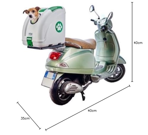 POW Pet Carrier Hundetransportbox für Hunde zur Befestigung auf dem Moped, Motorrad, Fahrrad und geeignet auch für das Auto