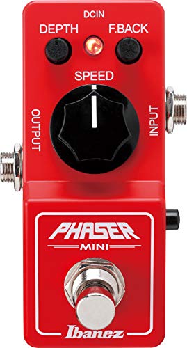 Ibanez PHMINI Pédale Phaser True Bypass Rouge - Les Beatles, Paul McCartney, John Lennon, RIngo Starr, George Harrison Ibanez PHMINI Pédale Phaser True Bypass Rouge