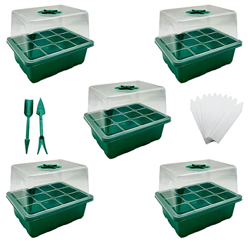YOOAEFRTY Kits de mudas para iniciantes de sementes, conjunto de 5 unidades de propagador de jardim