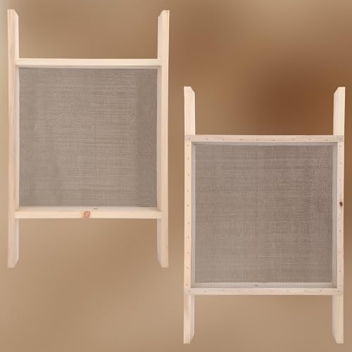 KOTARBAU® Sito Budowlane do Piasku - 2 X 2 MM - Sito Murarskie do Przesiewania Piachu - Ziemia - Żwir - Zaprawy - Drewniane