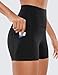 CRZ YOGA Womens Butterluxe Biker Shorts with Pockets 3 Inches - High Waisted Volleyball Workout Athletic Yoga Shorts Black X-Small