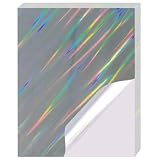 Starziwen 25 Sheets Holographic Sticker Paper for Inkjet&Las...
