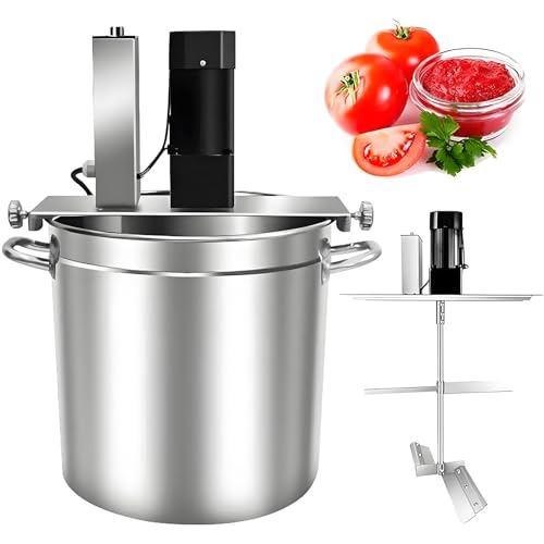 ERSINIAN Mezcladora automática para ollas, batidora de Alimentos con Temporizador, para mermeladas, Salsas, Rellenos y para sazonar el Fondo de ollas Calientes. 30 litros.