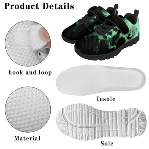 Kids Flame Fire Soccer Shoes Mesh Travel Fitness Outdoor Sneaker Athletic Sneaker for Boys Girls4