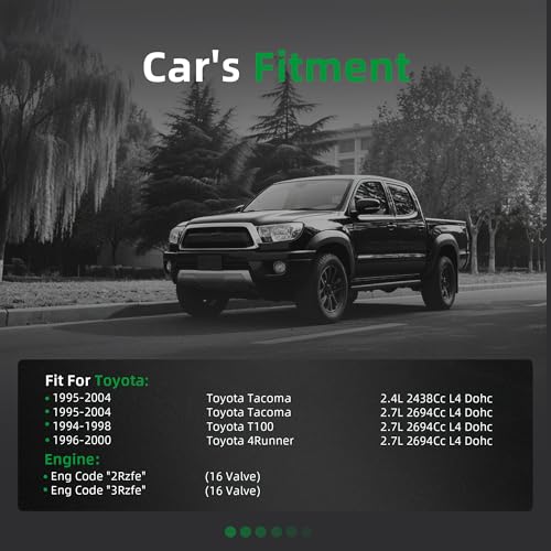 Image of Head Gasket with Bolts Set HBK957, 1994-1998 Fits for Toyota T100, 1995-2004 Fits for Tacoma, 1996-2000 Fits for 4Runner 2.4 /2.7L #OE AHS8050 210221 TO2.4HSE HS9465PT 09-11652(72pcs)